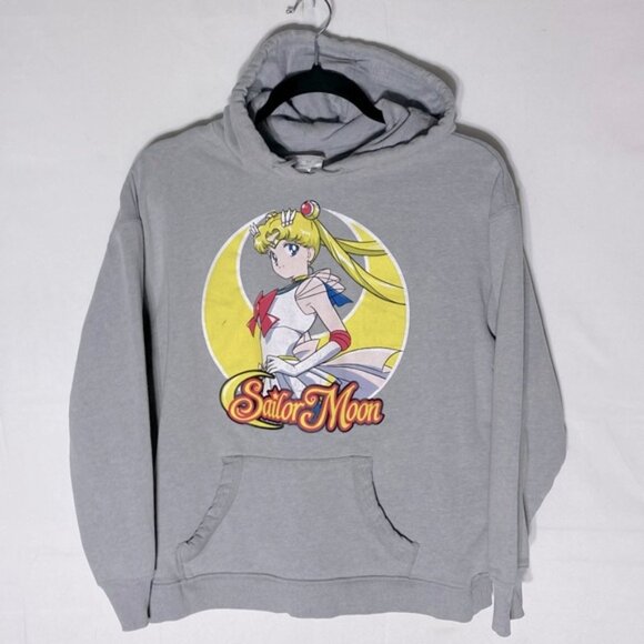 Sailor Moon Grey Pullover Graphic Hoodie S - Picture 1 of 16